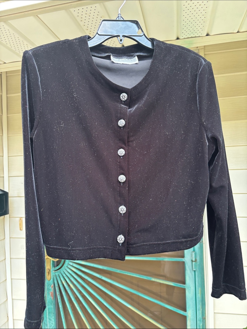 Jessica Howard Black Velvet Jacket